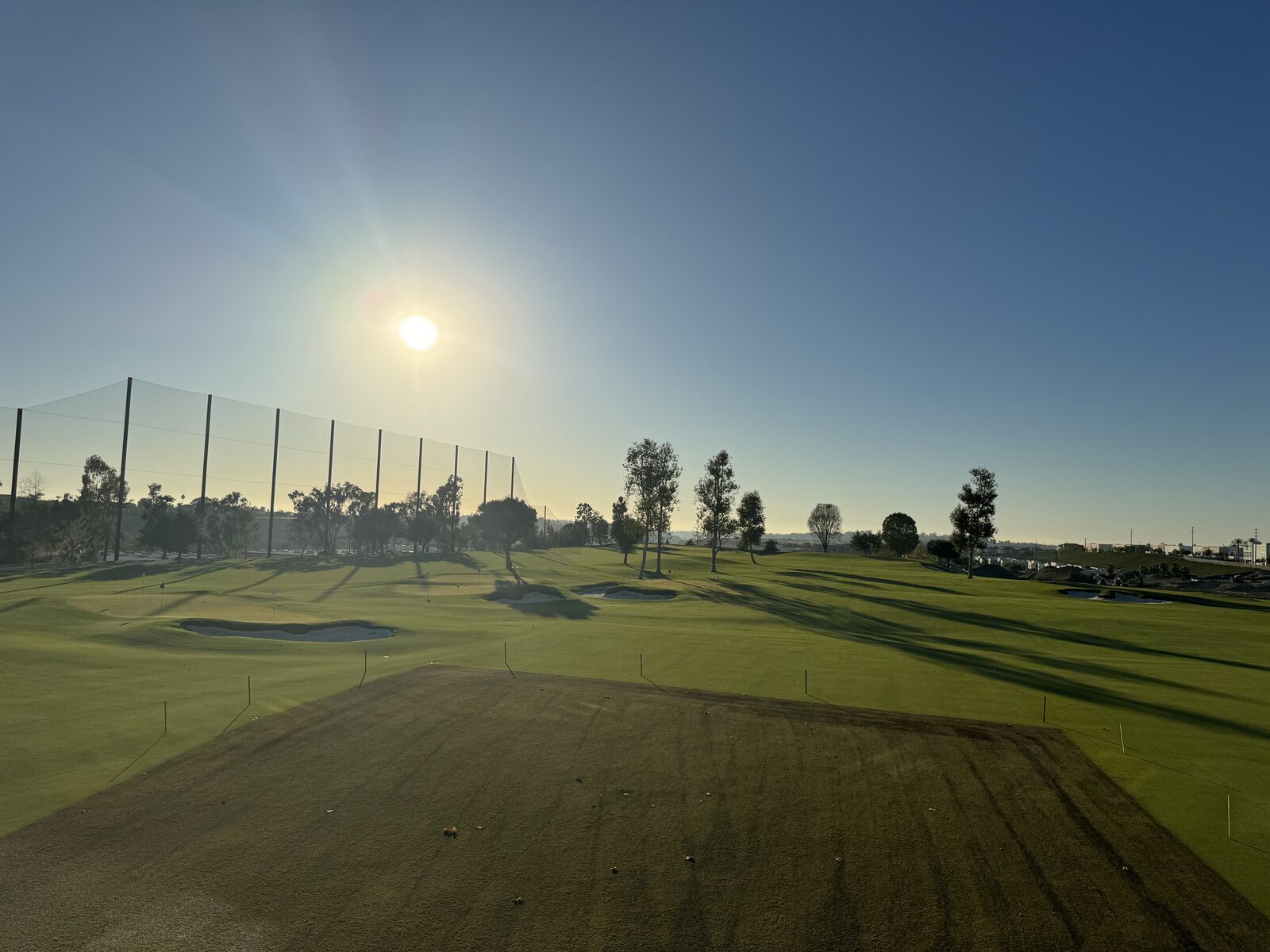 Golf course at sunrise