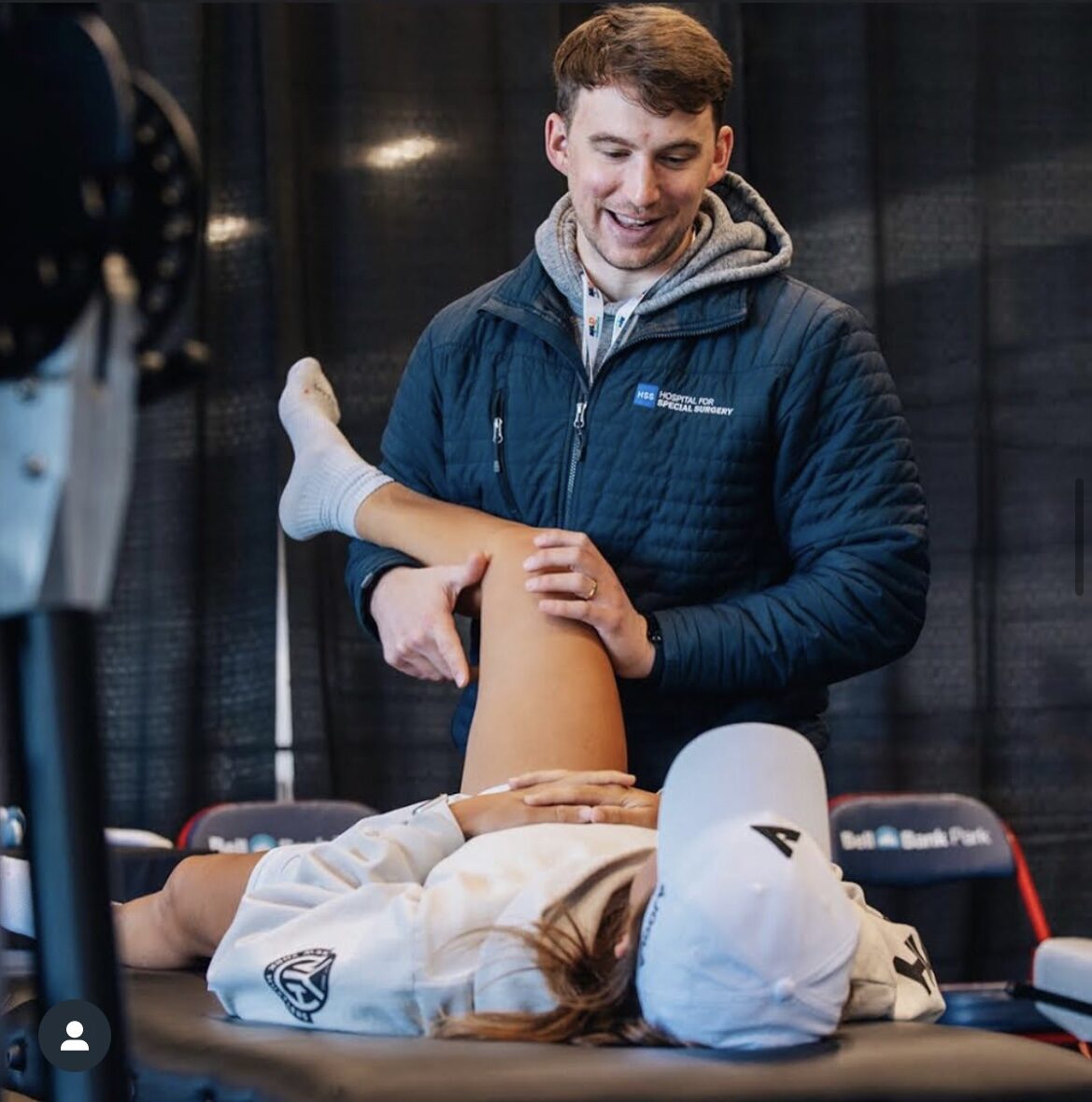 Billy Marrone treating an athlete